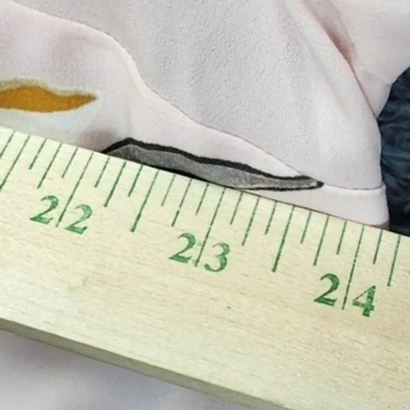 Ava & Viv Womens 1X Pink Floral V-Neck Long Sleeve Blouse High-Low Hem Top - Picture 4 of 5